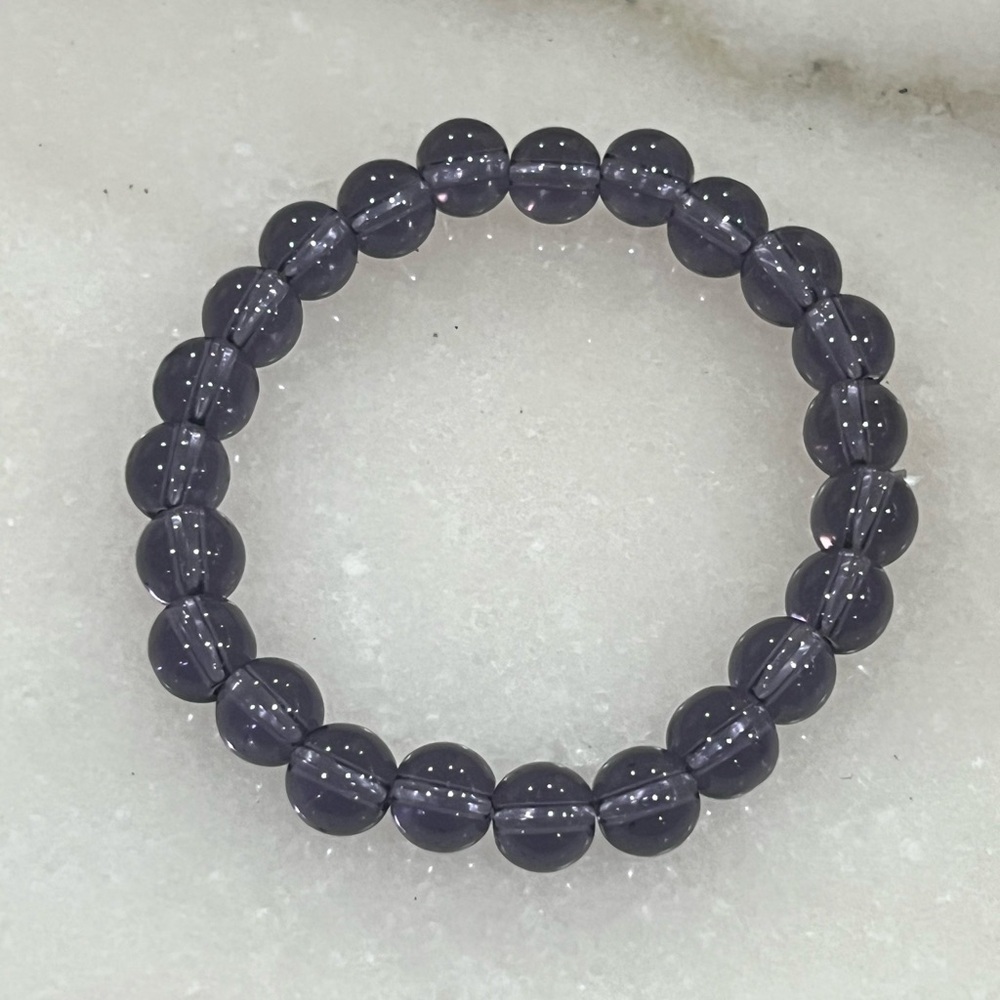 Chic Dark Gray Beaded Bracelet